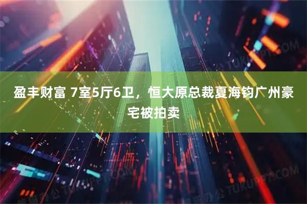 盈丰财富 7室5厅6卫，恒大原总裁夏海钧广州豪宅被拍卖